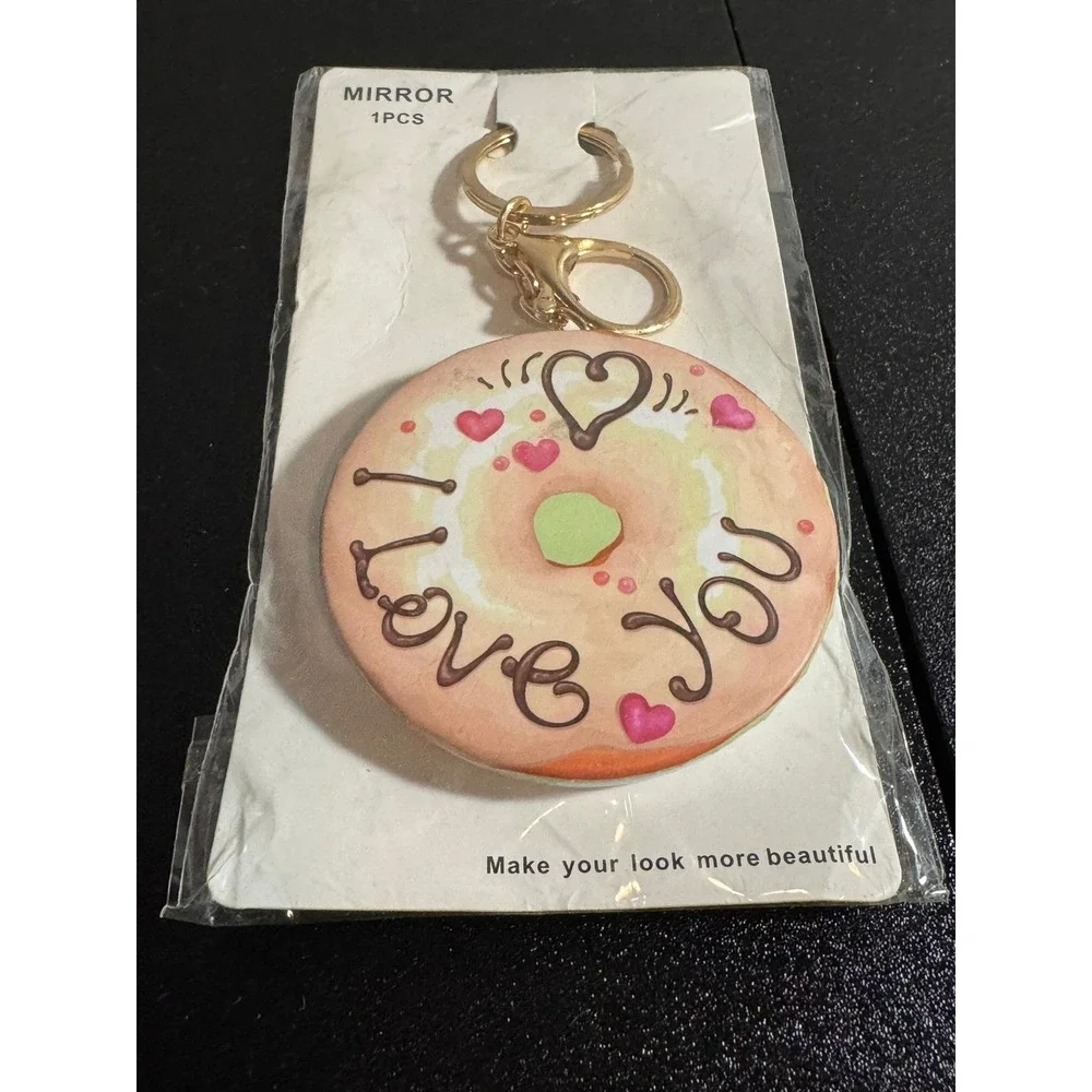 Donut I Love You‎ Mirror Keychain Gift Bag Clip Charm Accessory